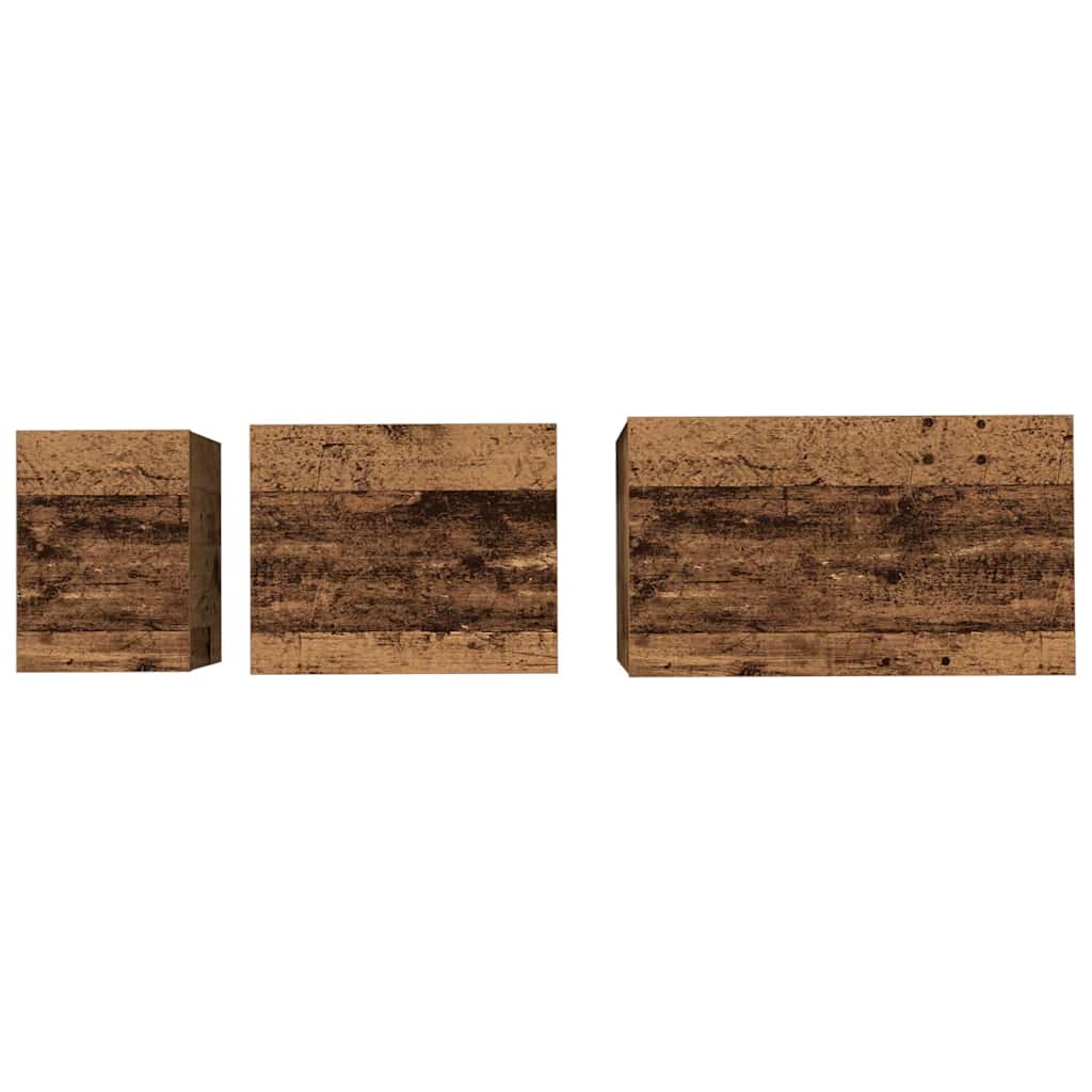 Kava Stol 3 pcs Staro drvo Konstruirano drvo