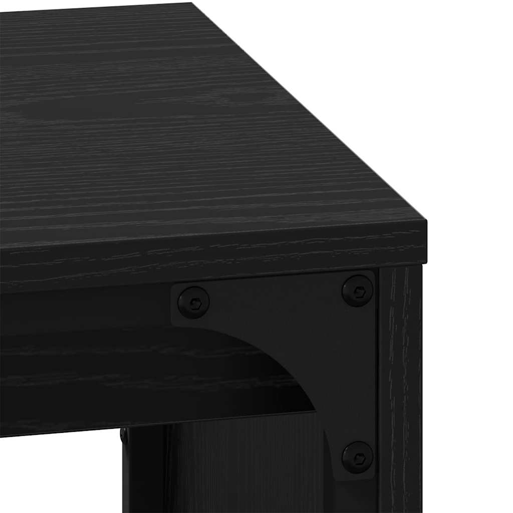 Kava Stol 3 pcs Crni hrast Konstruirano drvo