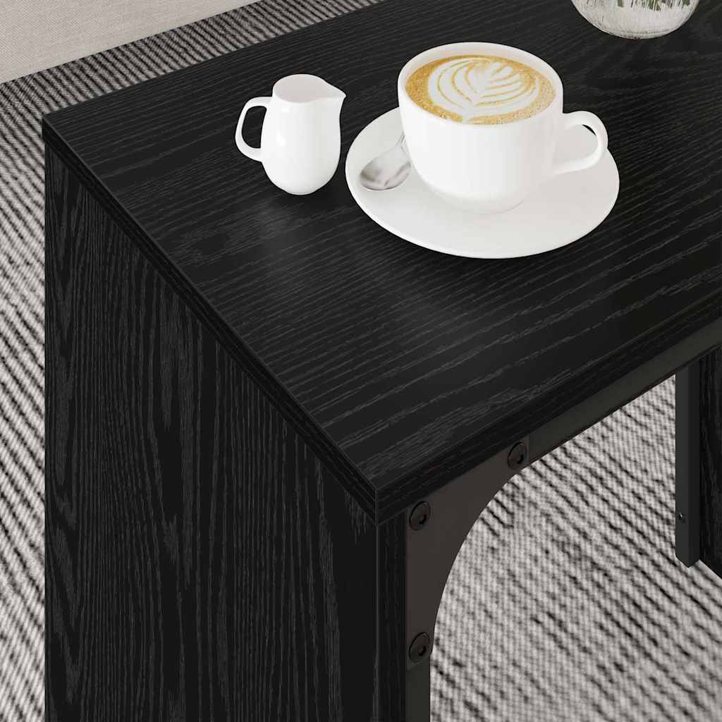 Kava Stol 3 pcs Crni hrast Konstruirano drvo