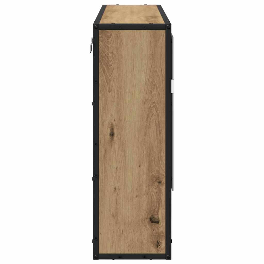 Polica na zidu s policom Zidne Umjetnički hrast 65 x 20 x 60 cm