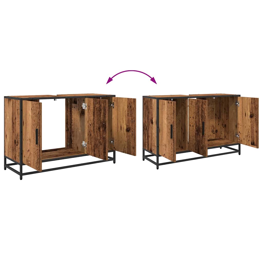 Kupaonski ormar Staro drvo 90 x 33 x 60 cm Konstruirano drvo