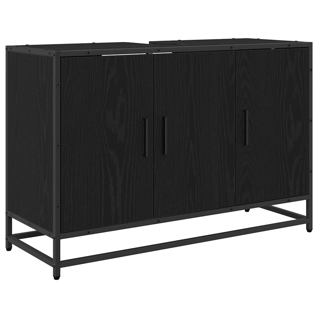 Kupaonski ormar Crni hrast 90 x 33 x 60 cm Konstruirano drvo