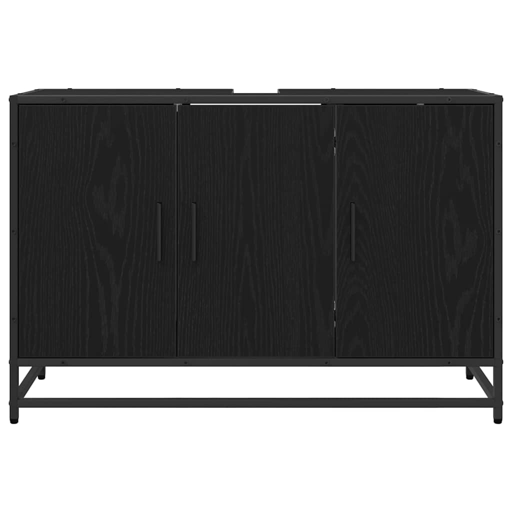 Kupaonski ormar Crni hrast 90 x 33 x 60 cm Konstruirano drvo
