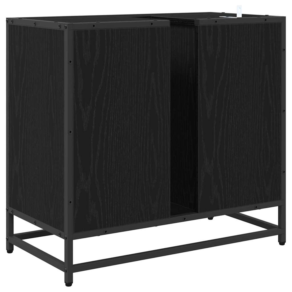 Kupaonski ormar Crni hrast 65 x 33 x 60 cm Konstruirano drvo