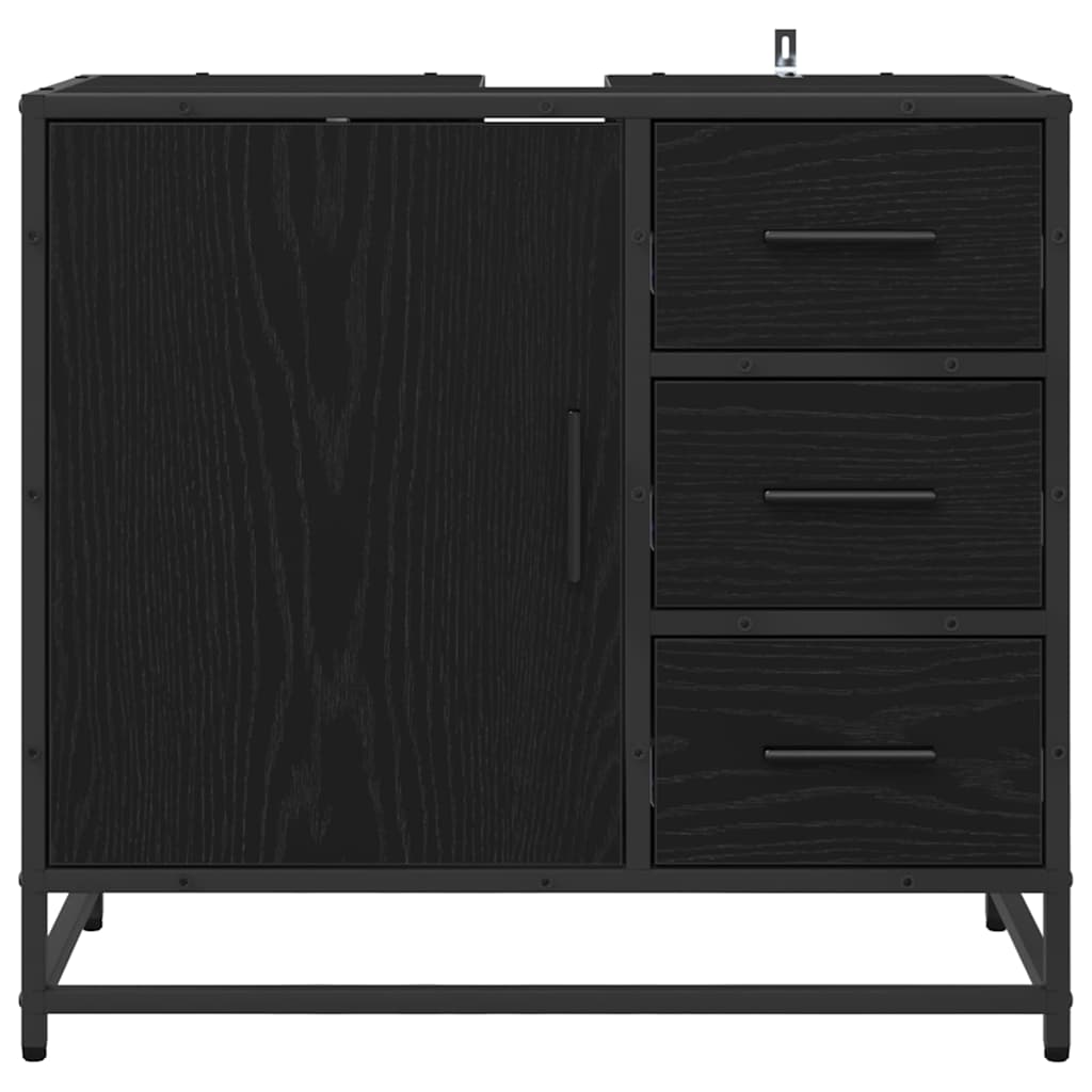 Kupaonski ormar Crni hrast 65 x 33 x 60 cm Konstruirano drvo