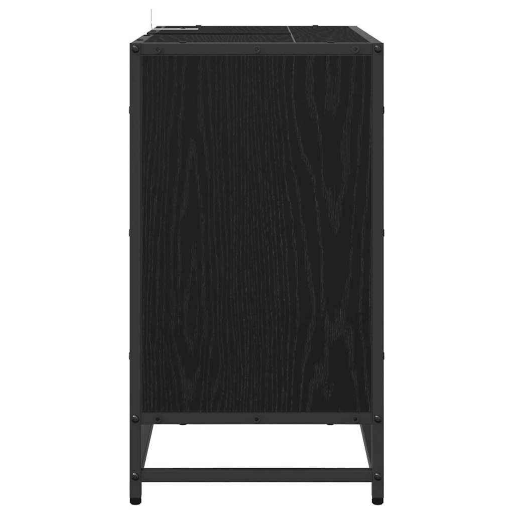 Kupaonski ormar Crni hrast 65 x 33 x 60 cm Konstruirano drvo