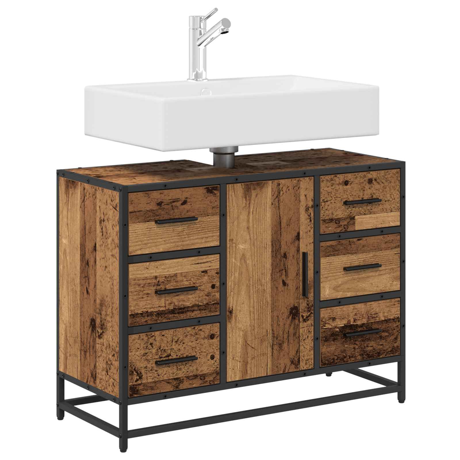 Kupaonski ormar Staro drvo 80 x 33 x 60 cm Konstruirano drvo