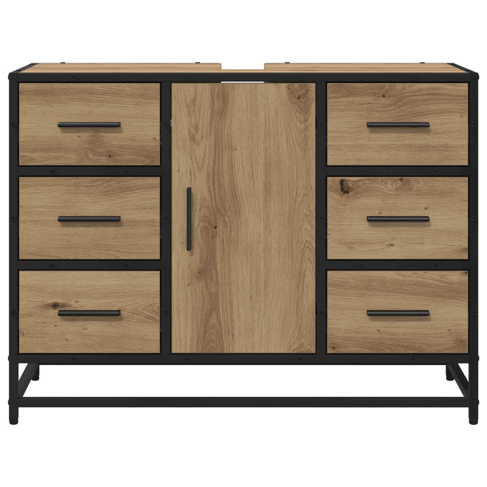 Kupaonski ormar s ladicama Umjetnički hrast 80 x 33 x 60 cm