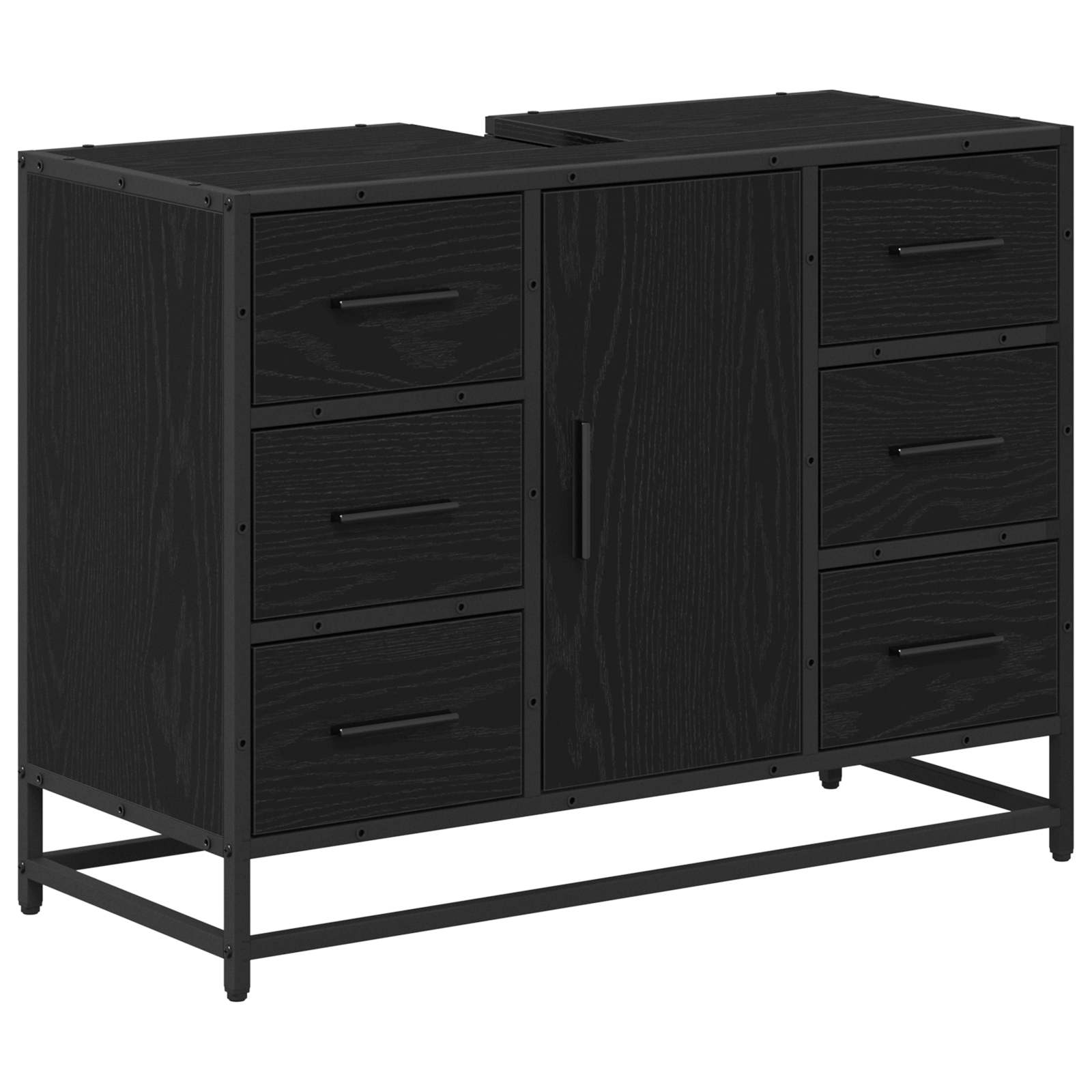 Kupaonski ormar Crni hrast 80 x 33 x 60 cm Konstruirano drvo