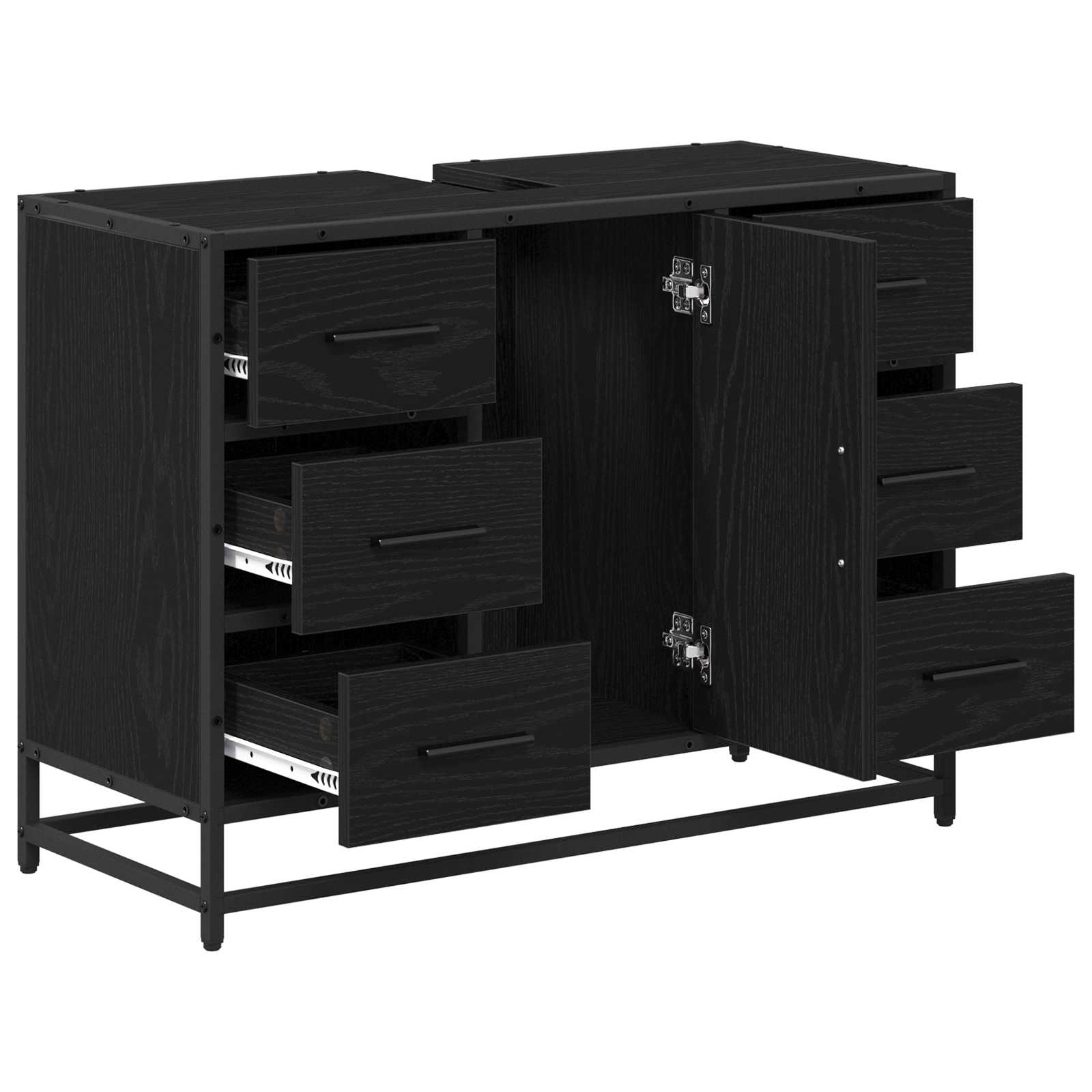 Kupaonski ormar Crni hrast 80 x 33 x 60 cm Konstruirano drvo