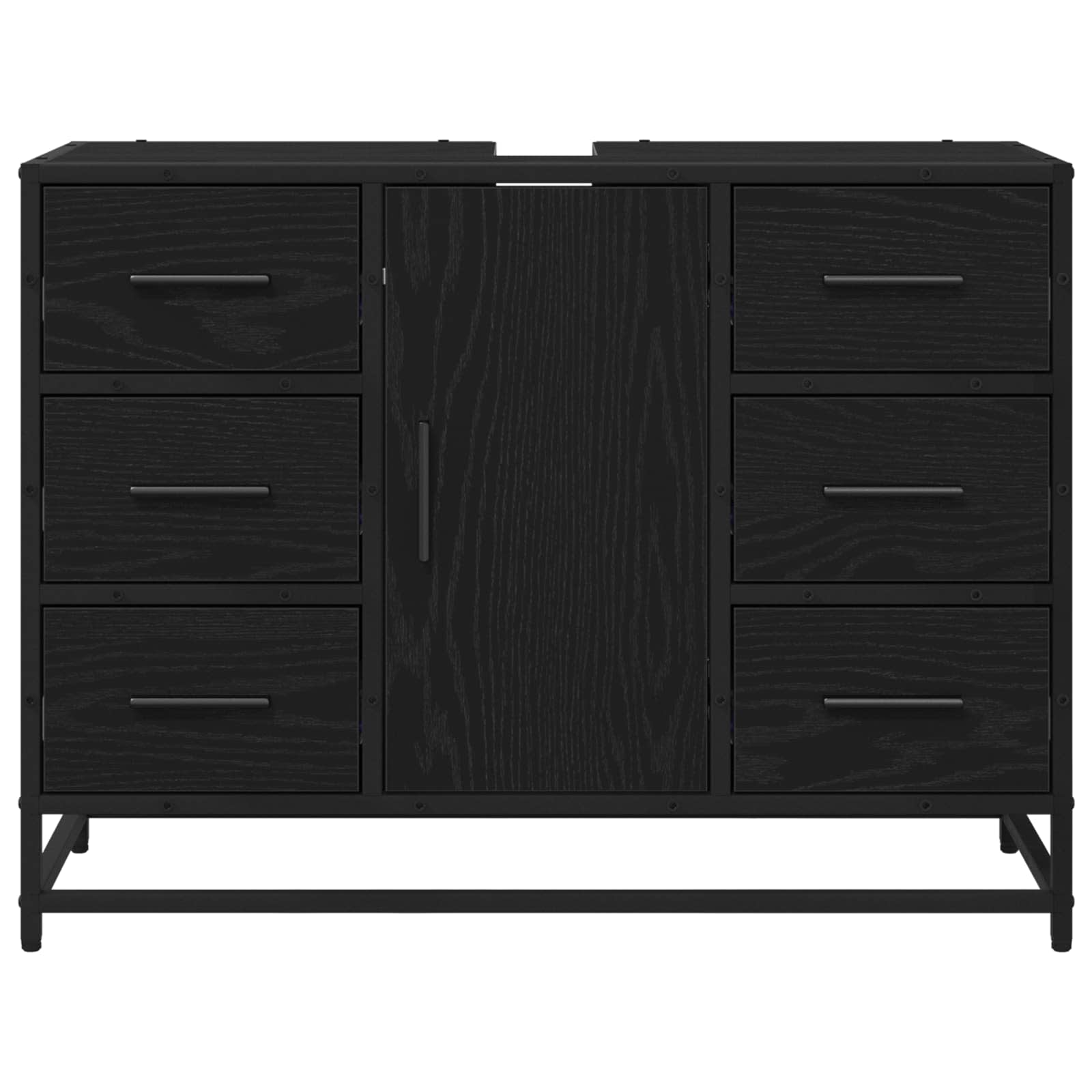 Kupaonski ormar Crni hrast 80 x 33 x 60 cm Konstruirano drvo