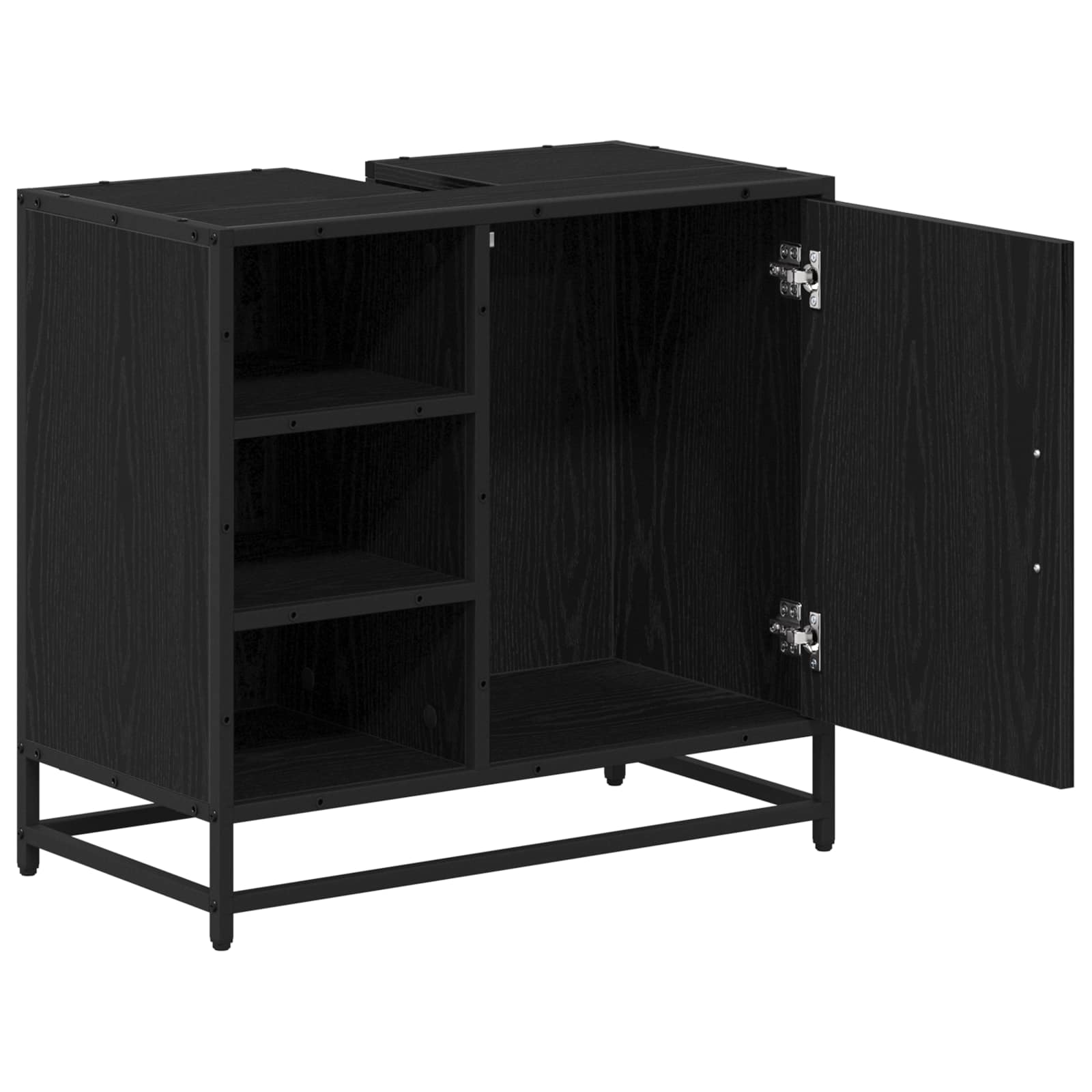 Kupaonski ormar Crni hrast 65 x 33 x 60 cm Konstruirano drvo