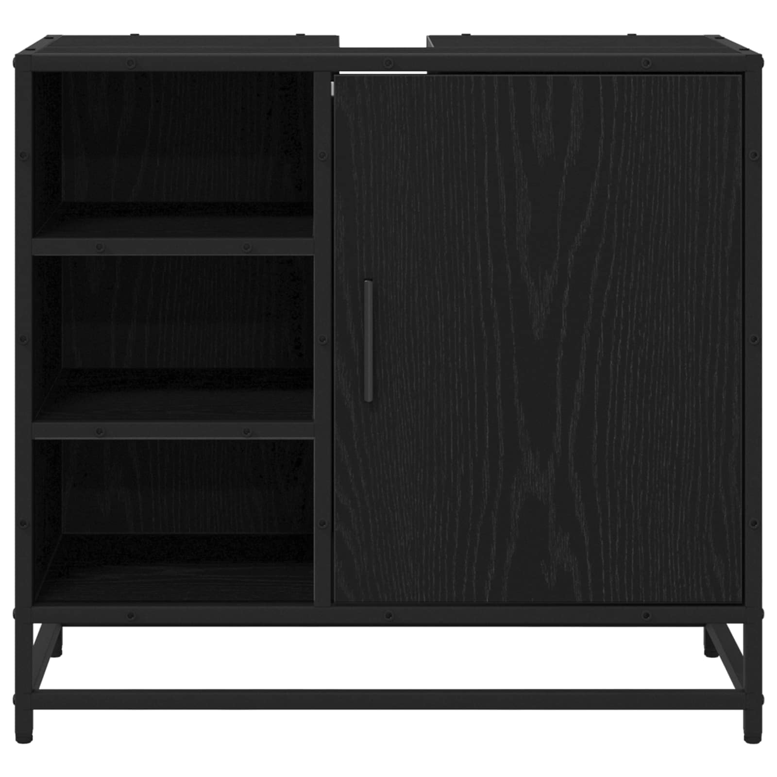 Kupaonski ormar Crni hrast 65 x 33 x 60 cm Konstruirano drvo