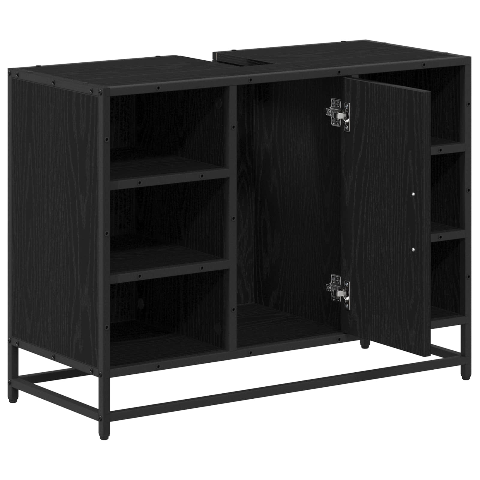 Kupaonski ormar Crni hrast 80 x 33 x 60 cm Konstruirano drvo