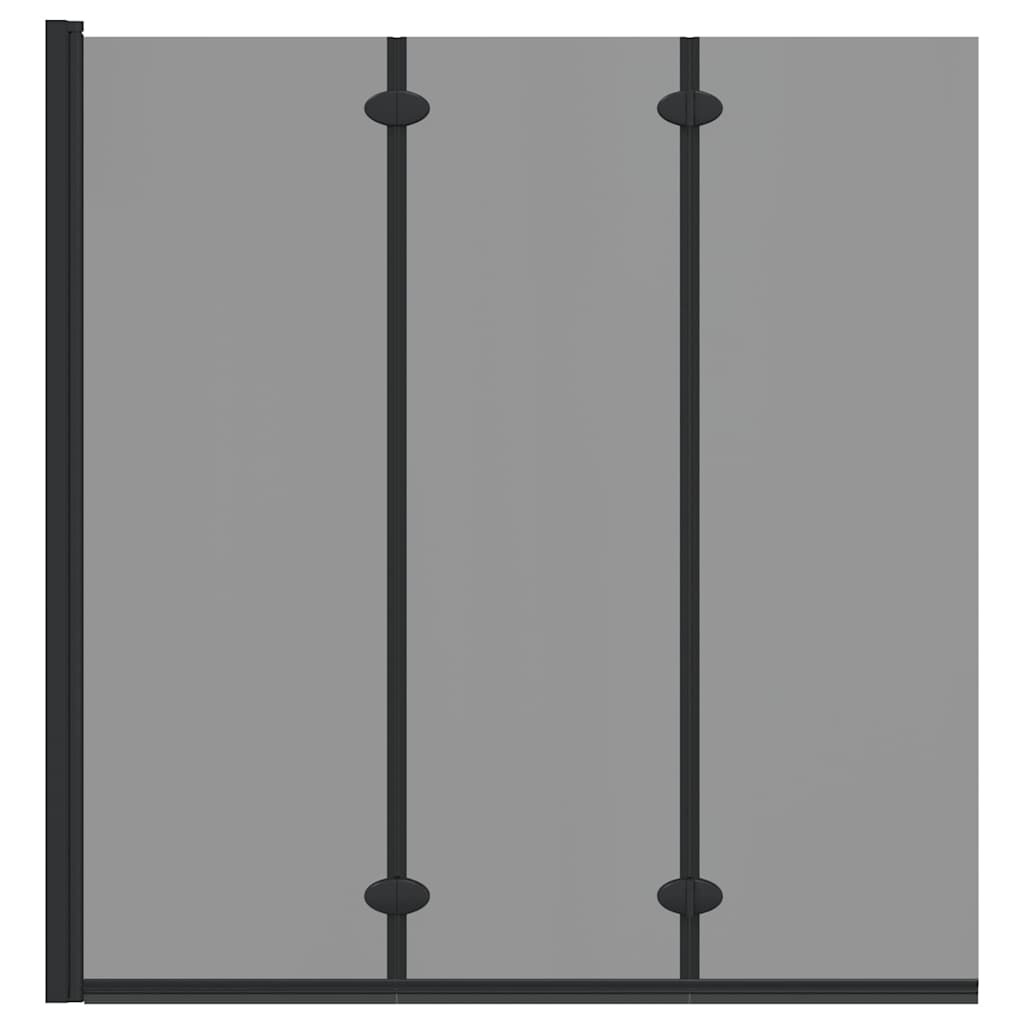 Ograda za tuš Crna 130 x 138 cm ESG staklo i aluminij