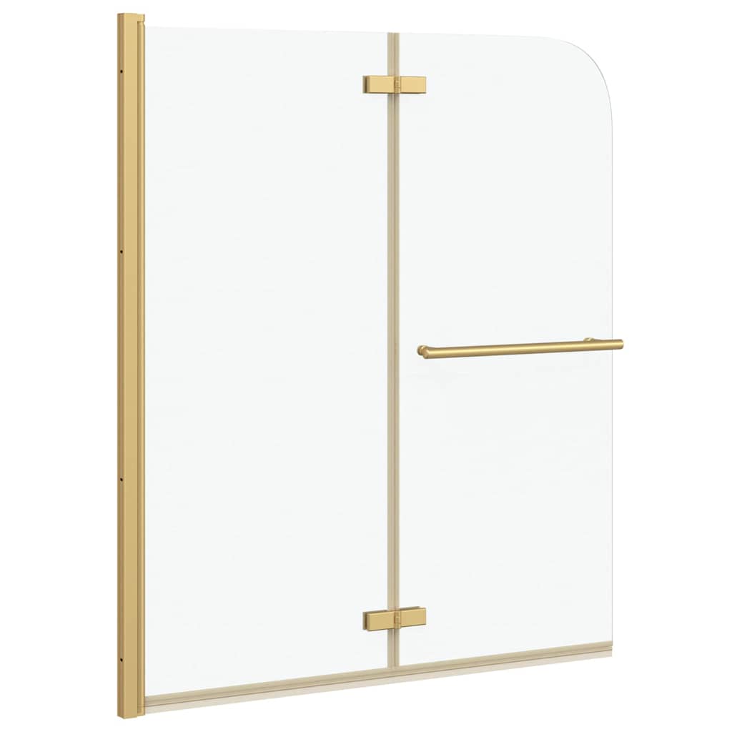 Ograda za tuš Zlatno 120 x 140 cm ESG staklo i aluminij