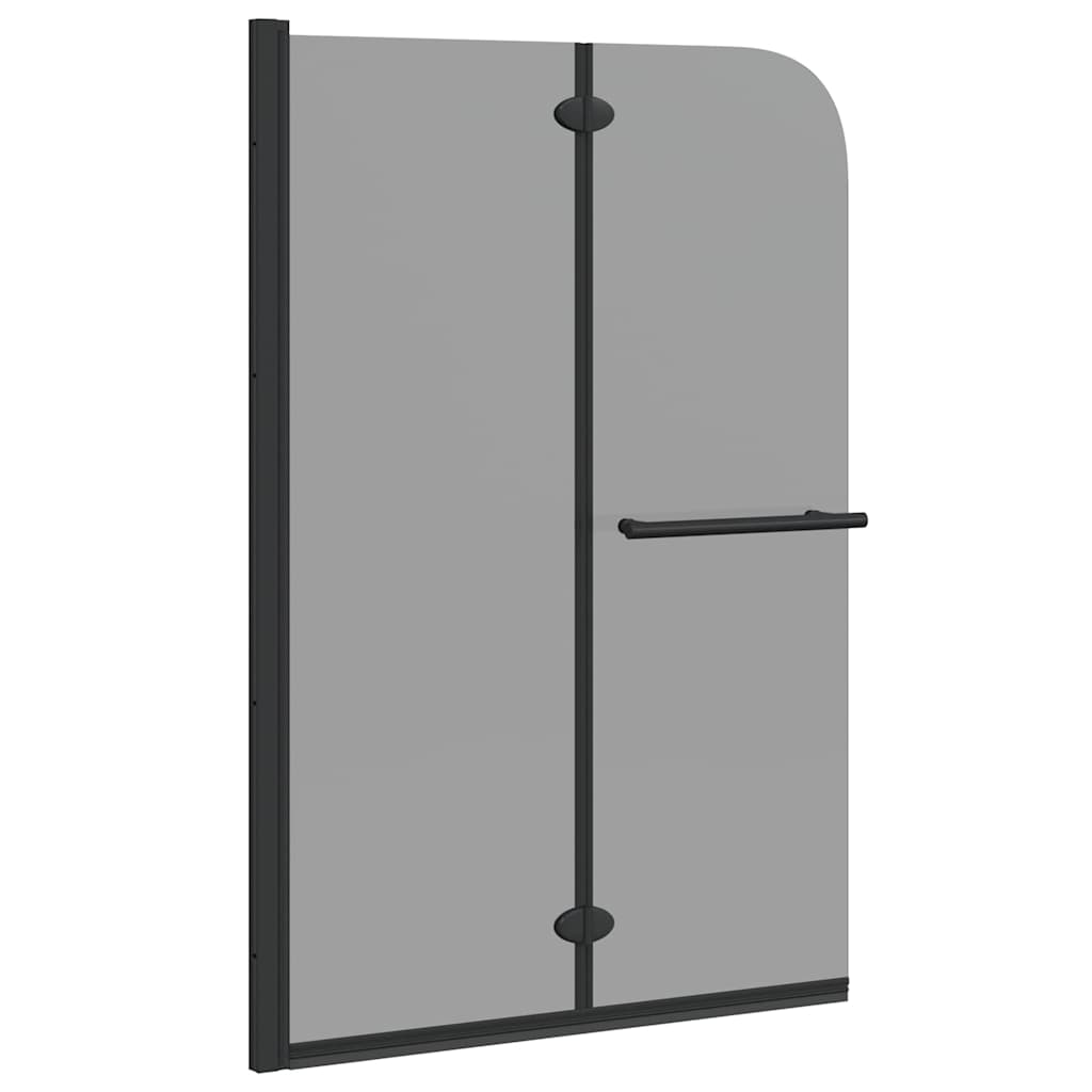 Ograda za tuš Crna 120 x 140 cm ESG staklo i aluminij