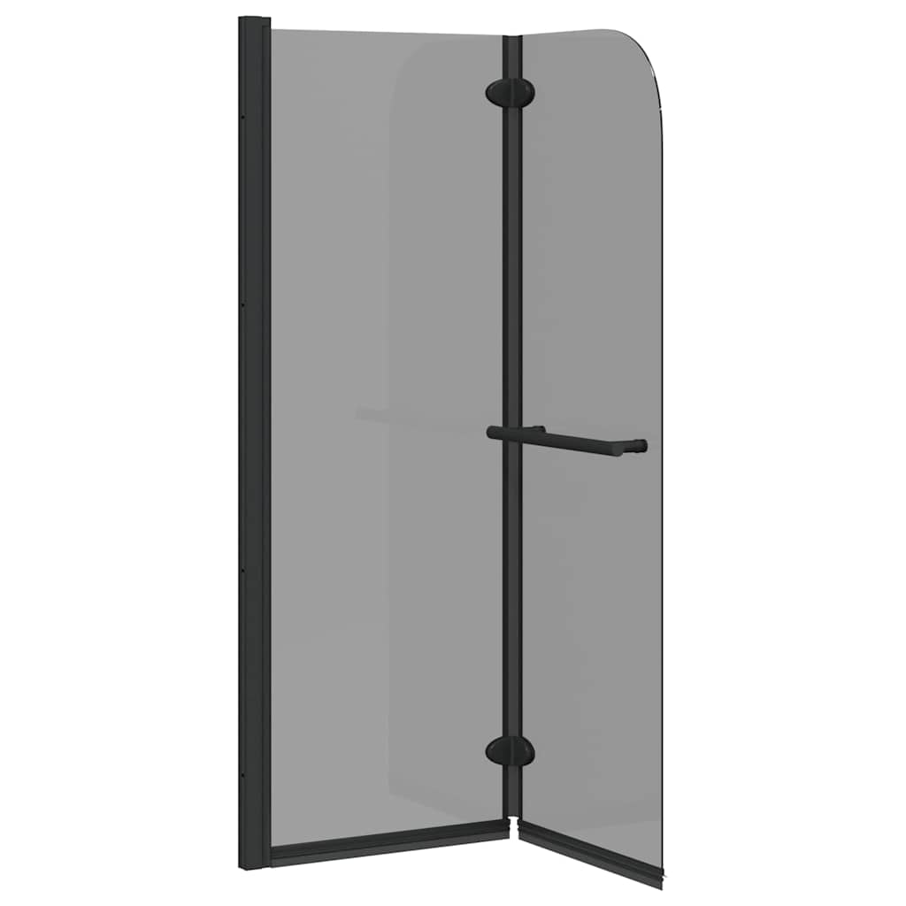 Ograda za tuš Crna 120 x 140 cm ESG staklo i aluminij