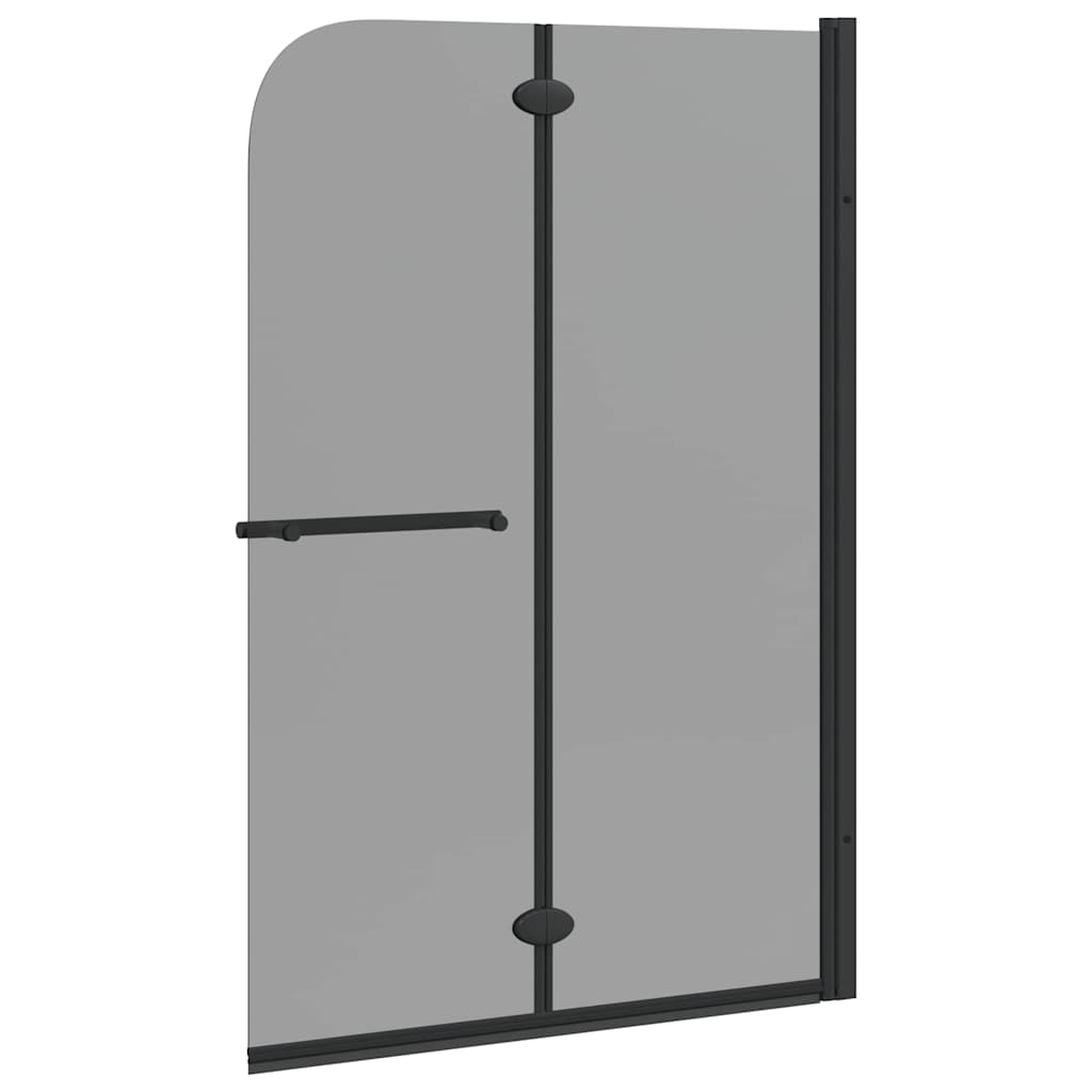 Ograda za tuš Crna 120 x 140 cm ESG staklo i aluminij