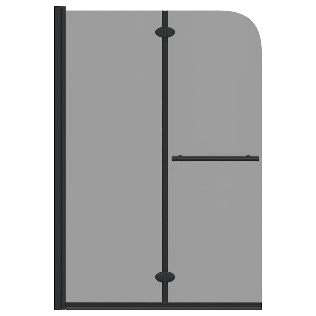 Ograda za tuš Crna 120 x 140 cm ESG staklo i aluminij