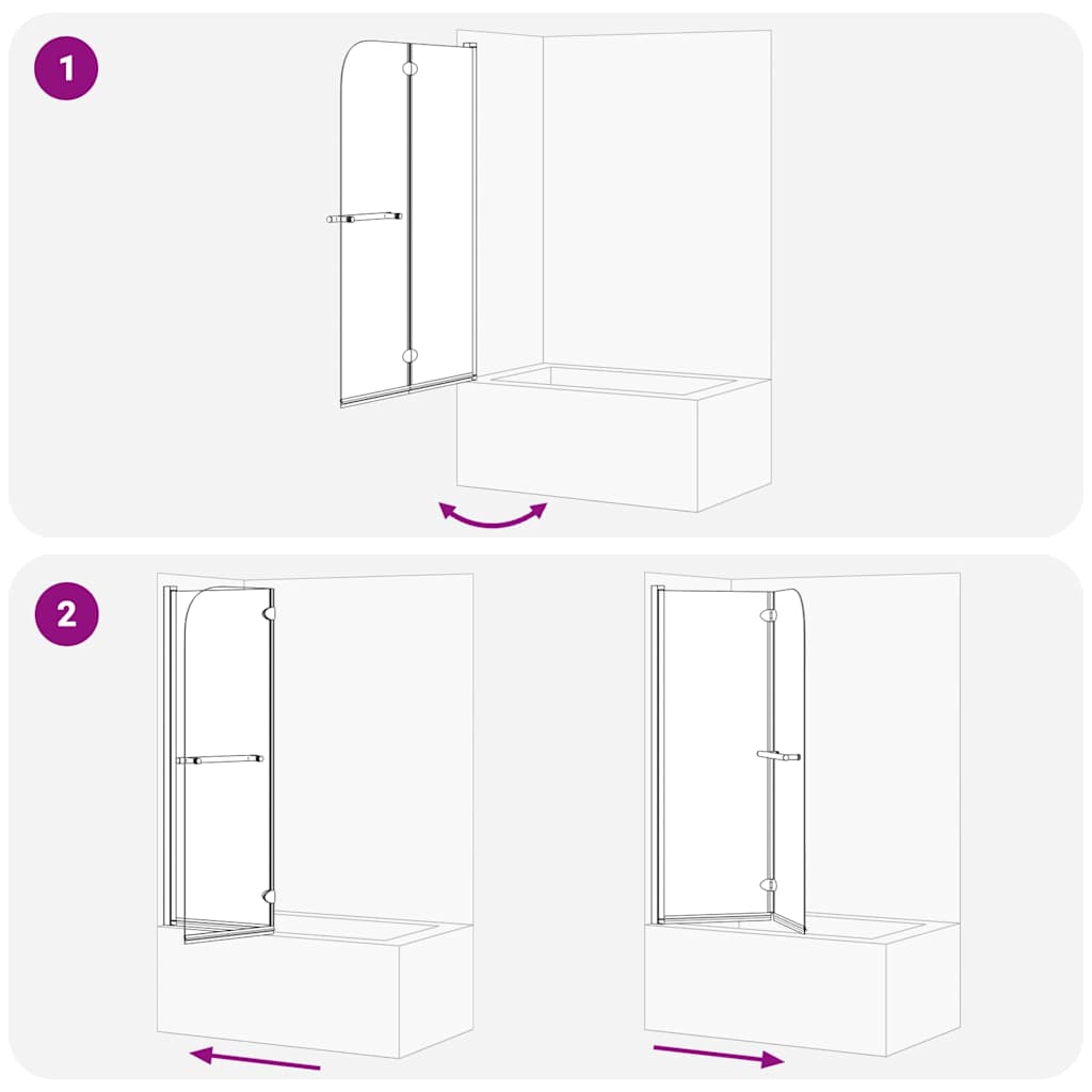 Ograda za tuš Crna 120 x 140 cm ESG staklo i aluminij