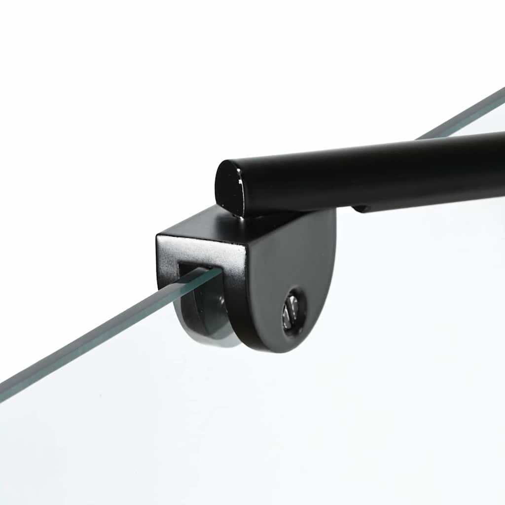 Ekran za kadu i tuš Crna i prozirna 80 x 68 x 128 cm