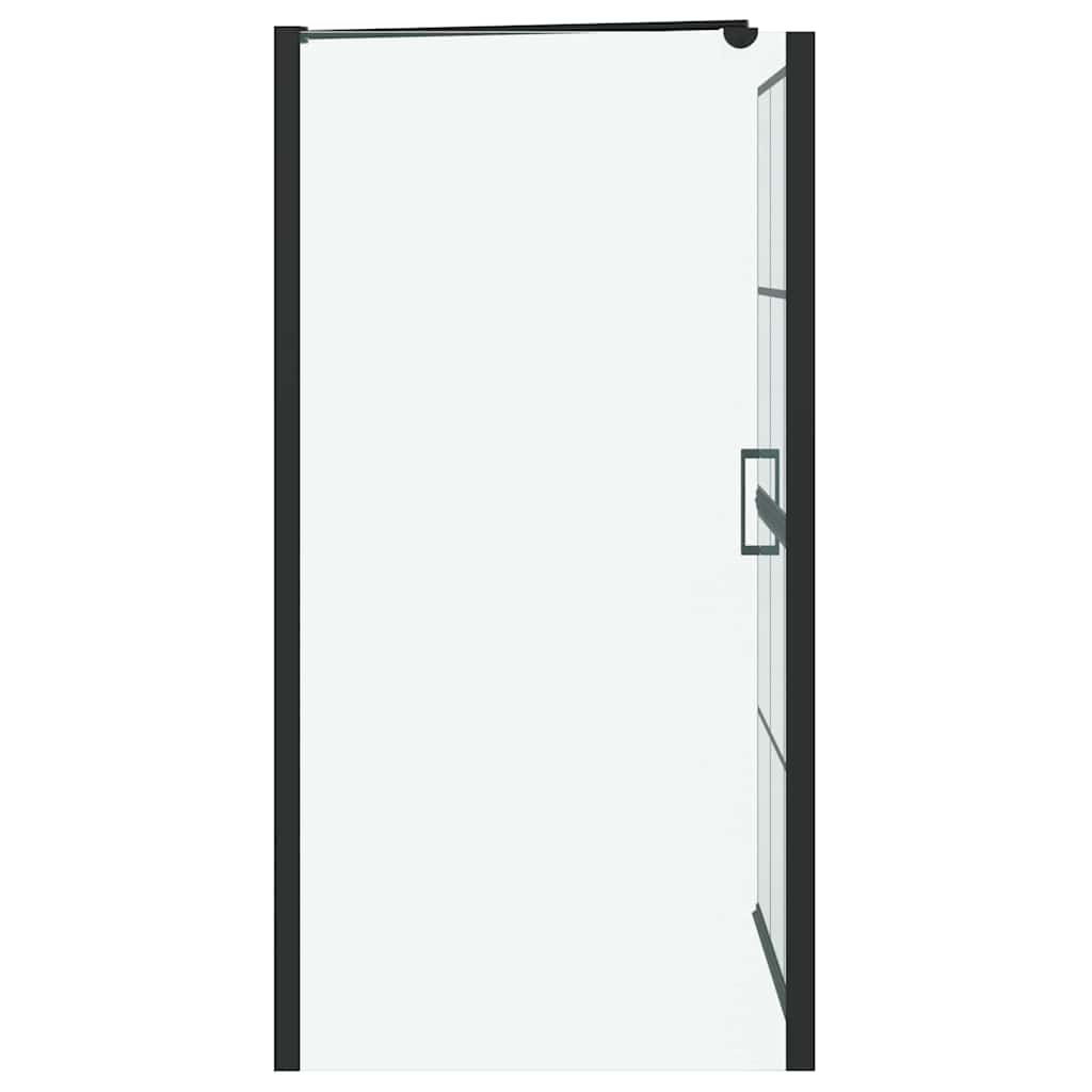 Ekran za kadu i tuš Crna i prozirna 80 x 68 x 128 cm