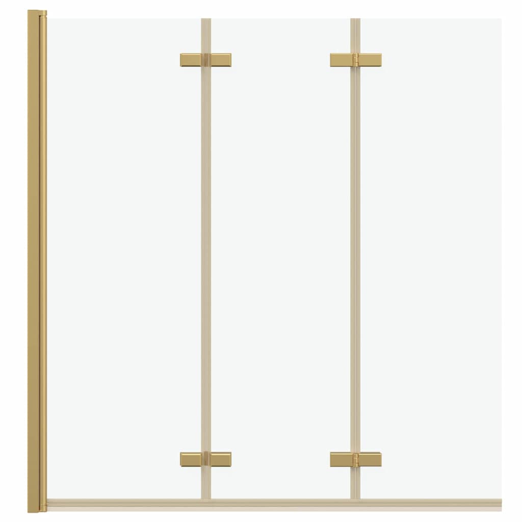 Ograda za tuš Zlatno 130 x 138 cm ESG staklo i aluminij