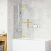 Ograda za tuš Zlatno 95 x 140 cm ESG staklo i aluminij