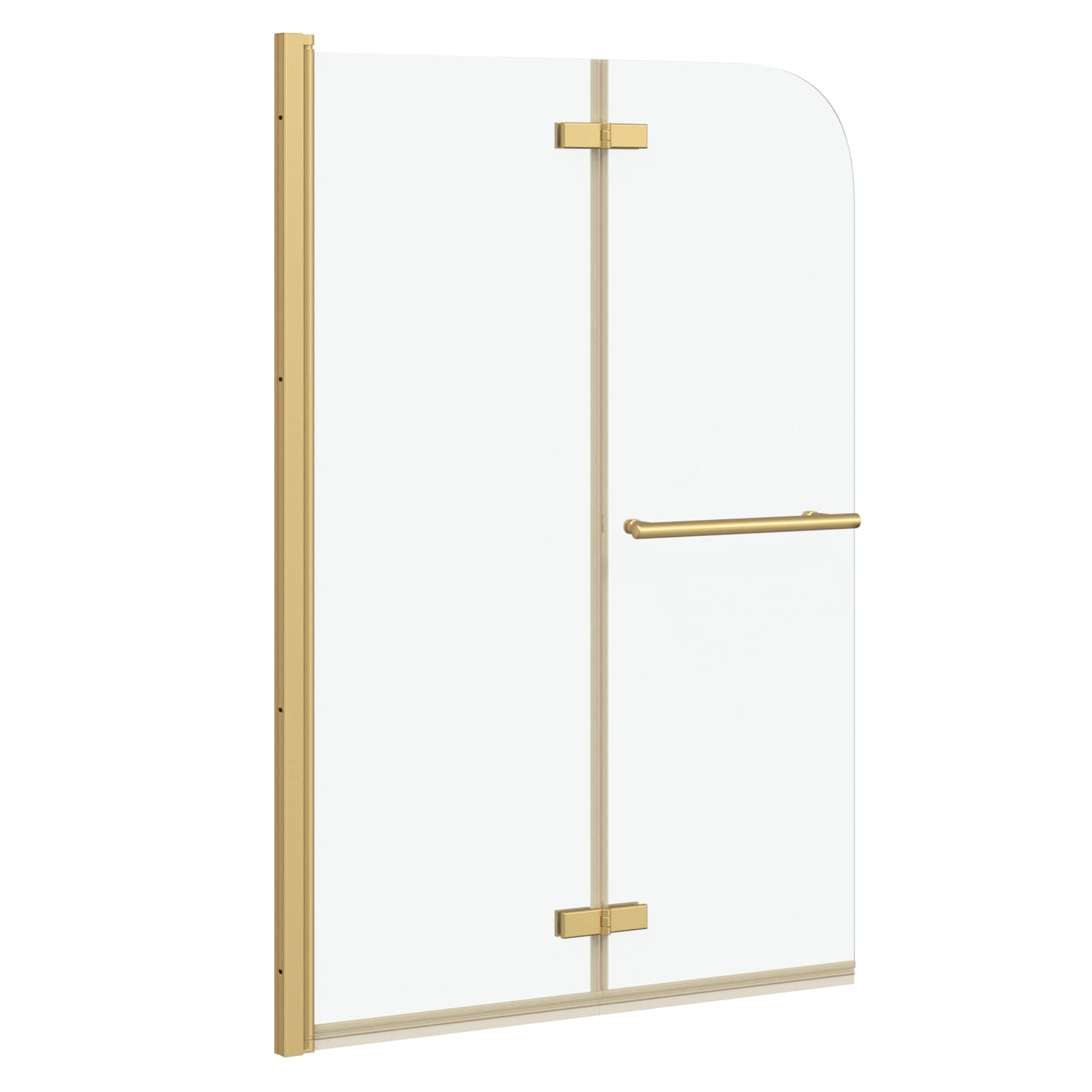 Ograda za tuš Zlatno 95 x 140 cm ESG staklo i aluminij