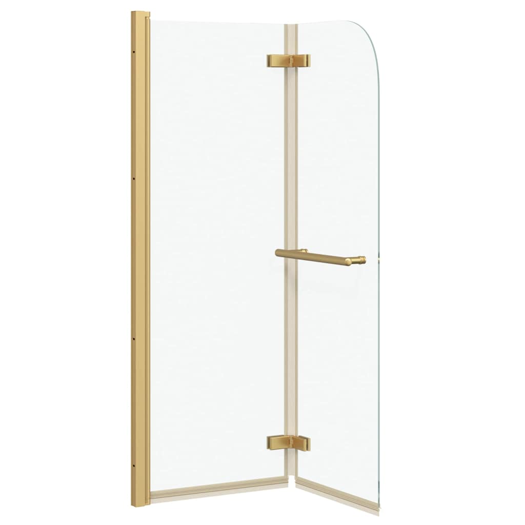 Ograda za tuš Zlatno 95 x 140 cm ESG staklo i aluminij