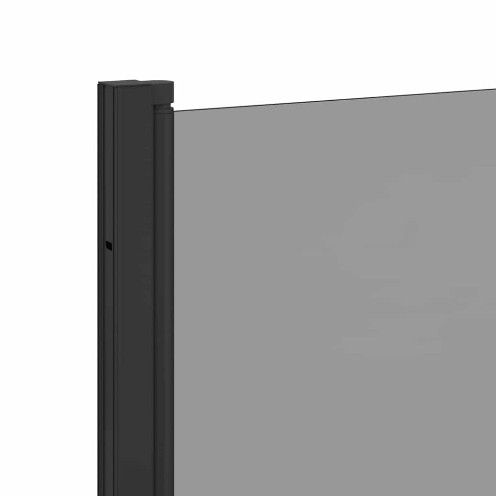 Ograda za tuš Crna 130 x 138 cm ESG staklo i aluminij