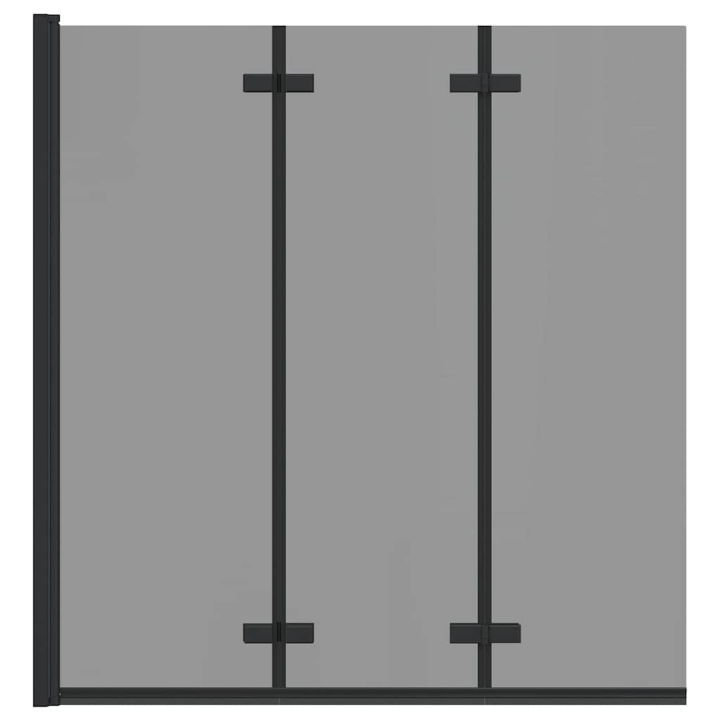 Ograda za tuš Crna 130 x 138 cm ESG staklo i aluminij