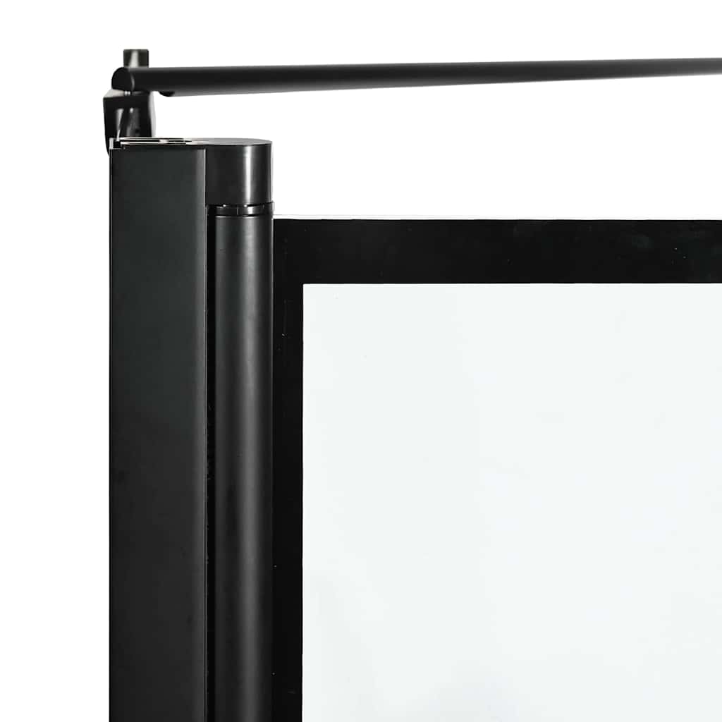 Ekran za kadu i tuš Crna i prozirna 116 x 68 x 128 cm