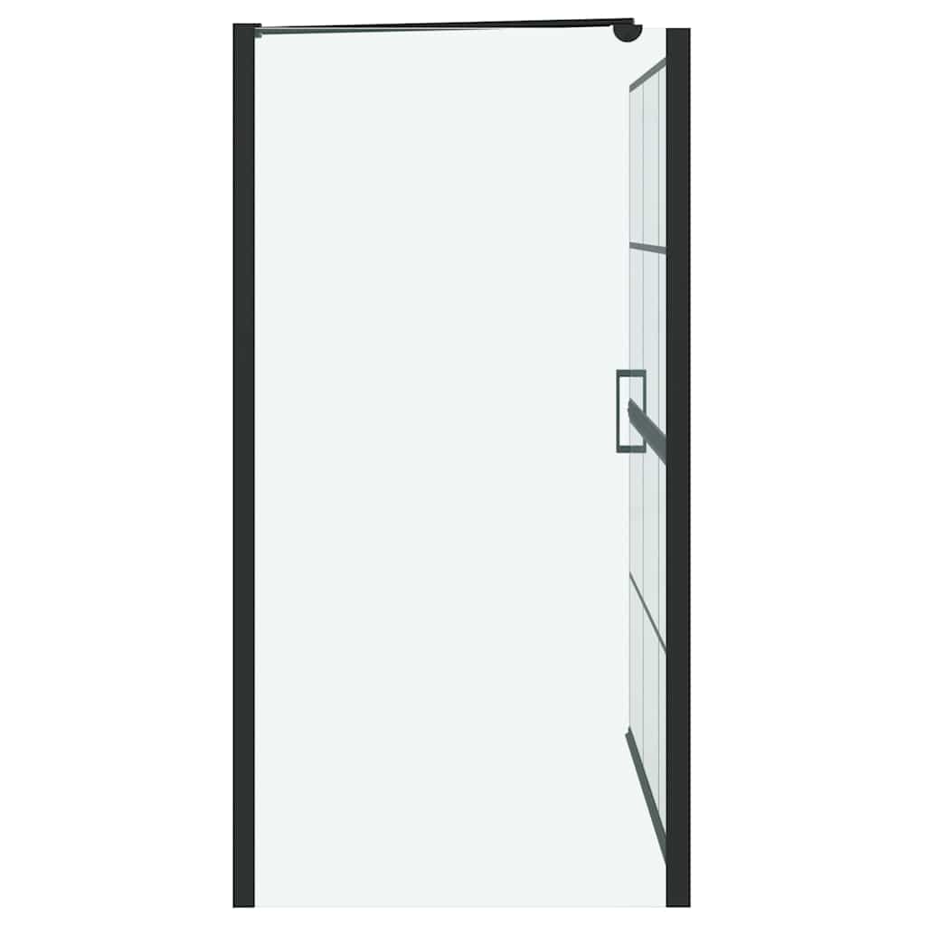 Ekran za kadu i tuš Crna i prozirna 116 x 68 x 128 cm
