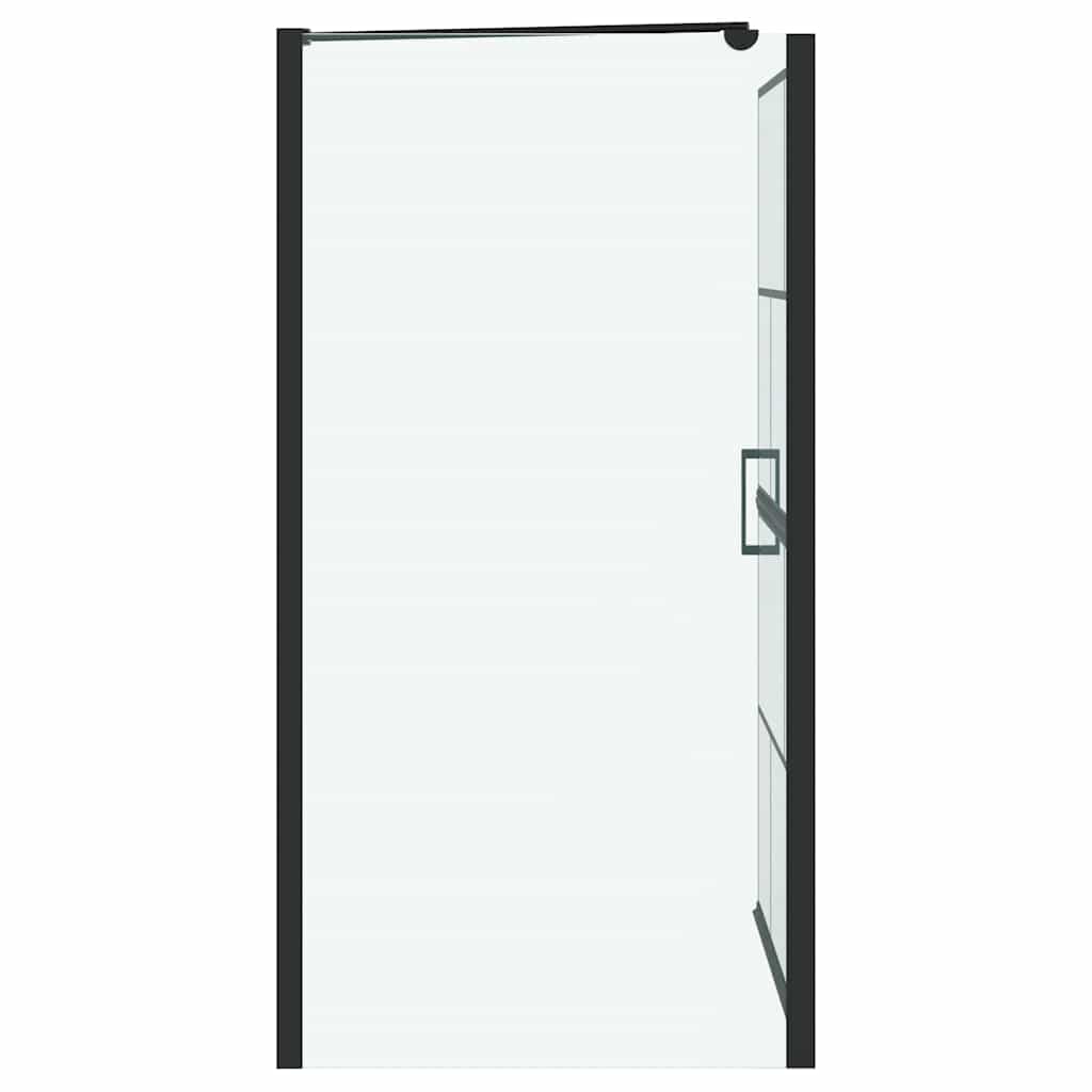 Ekran za kadu i tuš Crna i prozirna 80 x 68 x 128 cm