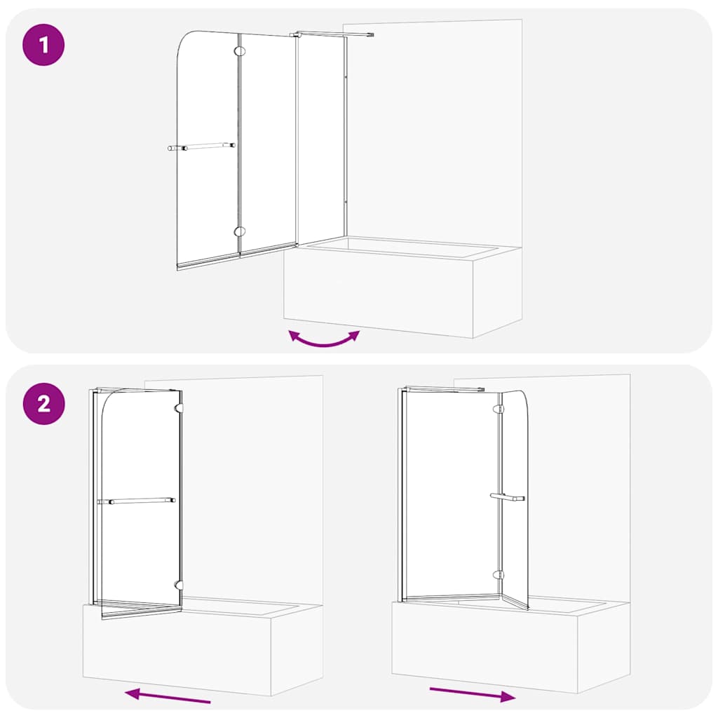 Bi-savinjska tuš ograde Tamno proziran 120 x 67 x 129 cm