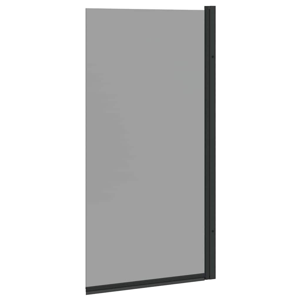 Ekran za kadu i tuš Crna 68 x 130 cm Staklo s temperaturom