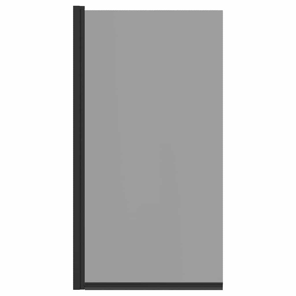 Ekran za kadu i tuš Crna 68 x 130 cm Staklo s temperaturom