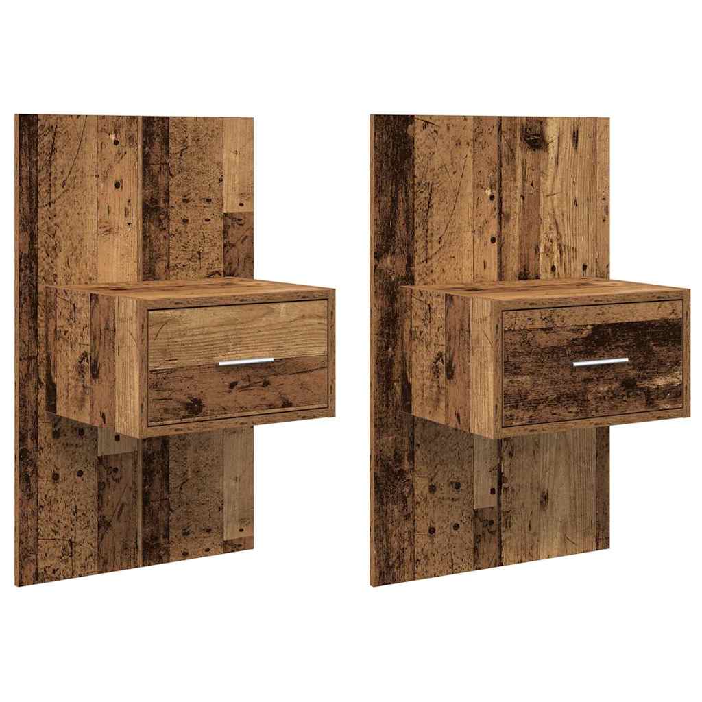 Noćni ormar 2 pcs Staro drvo 50 x 32,5 x 80cm Konstruirano drvo