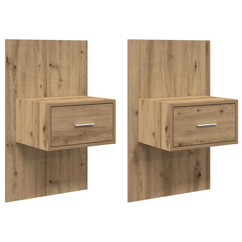 Noćni ormar s ladicama 2 pcs Umjetnički hrast 50 x 32,5 x 80cm