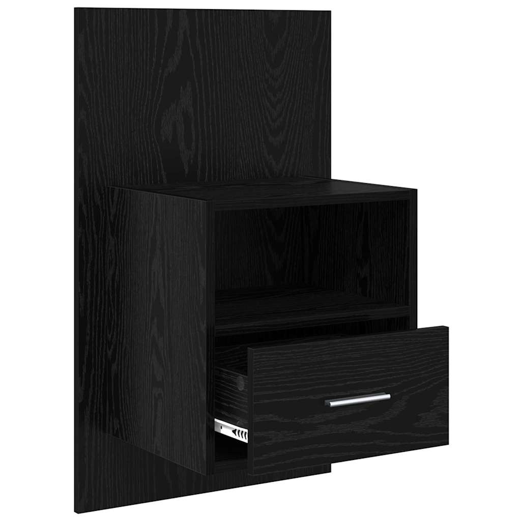 Noćni ormar 2 pcs Crni hrast 50 x 32,5 x 80cm Konstruirano drvo