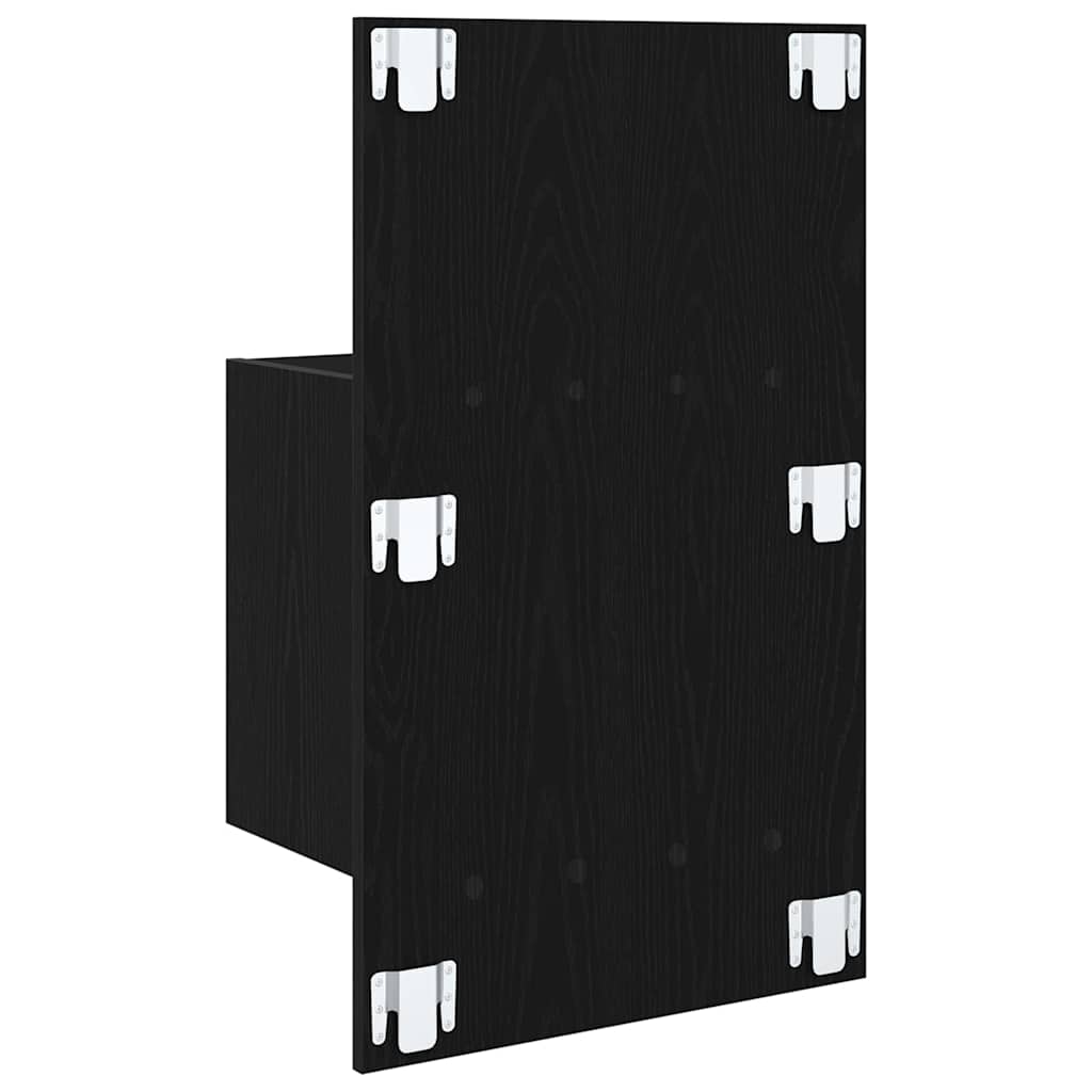 Noćni ormar 2 pcs Crni hrast 50 x 32,5 x 80cm Konstruirano drvo