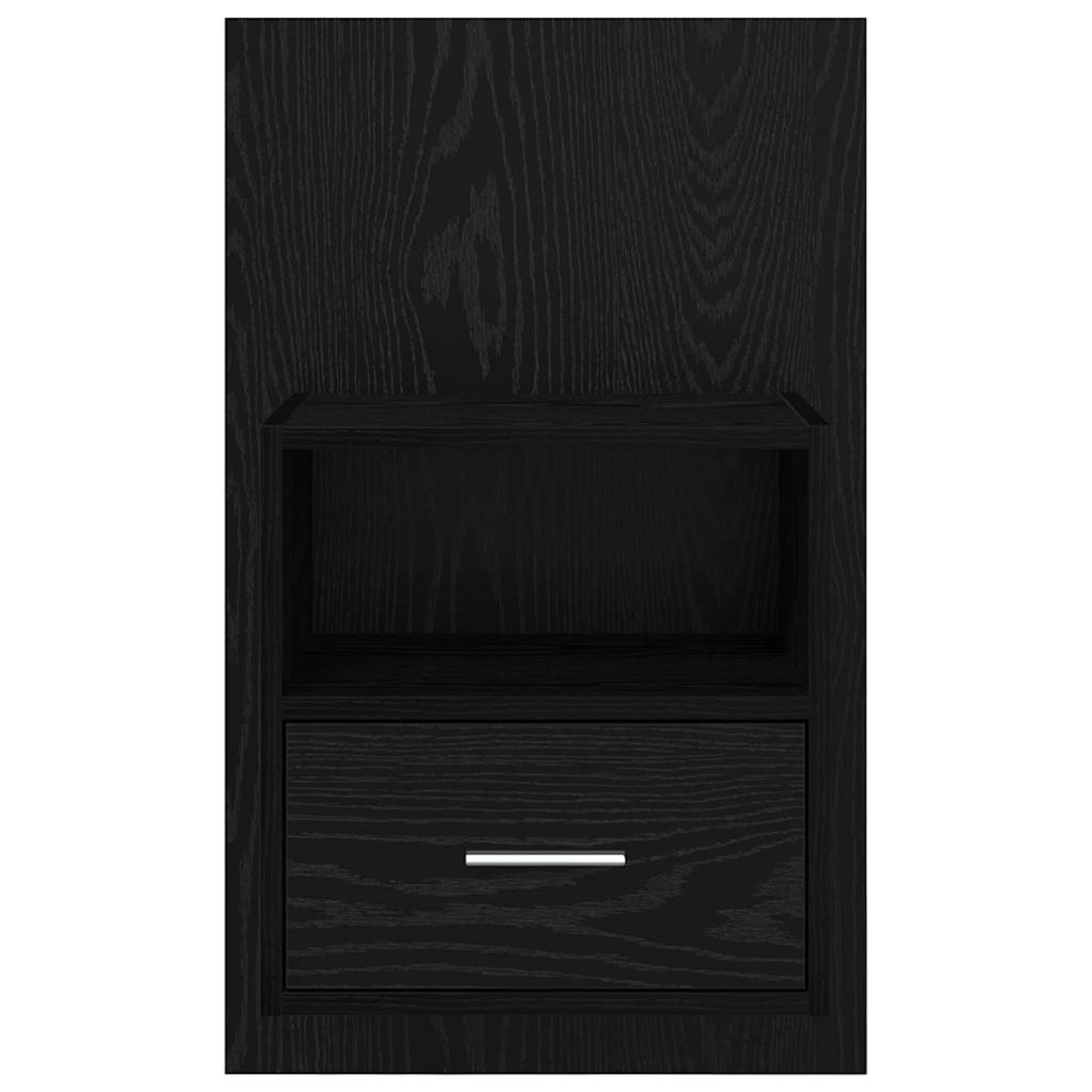 Noćni ormar 2 pcs Crni hrast 50 x 32,5 x 80cm Konstruirano drvo