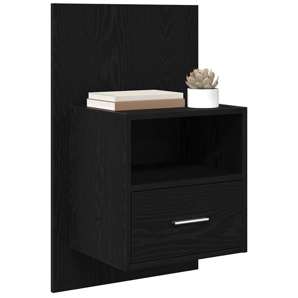 Noćni ormar 2 pcs Crni hrast 50 x 32,5 x 80cm Konstruirano drvo