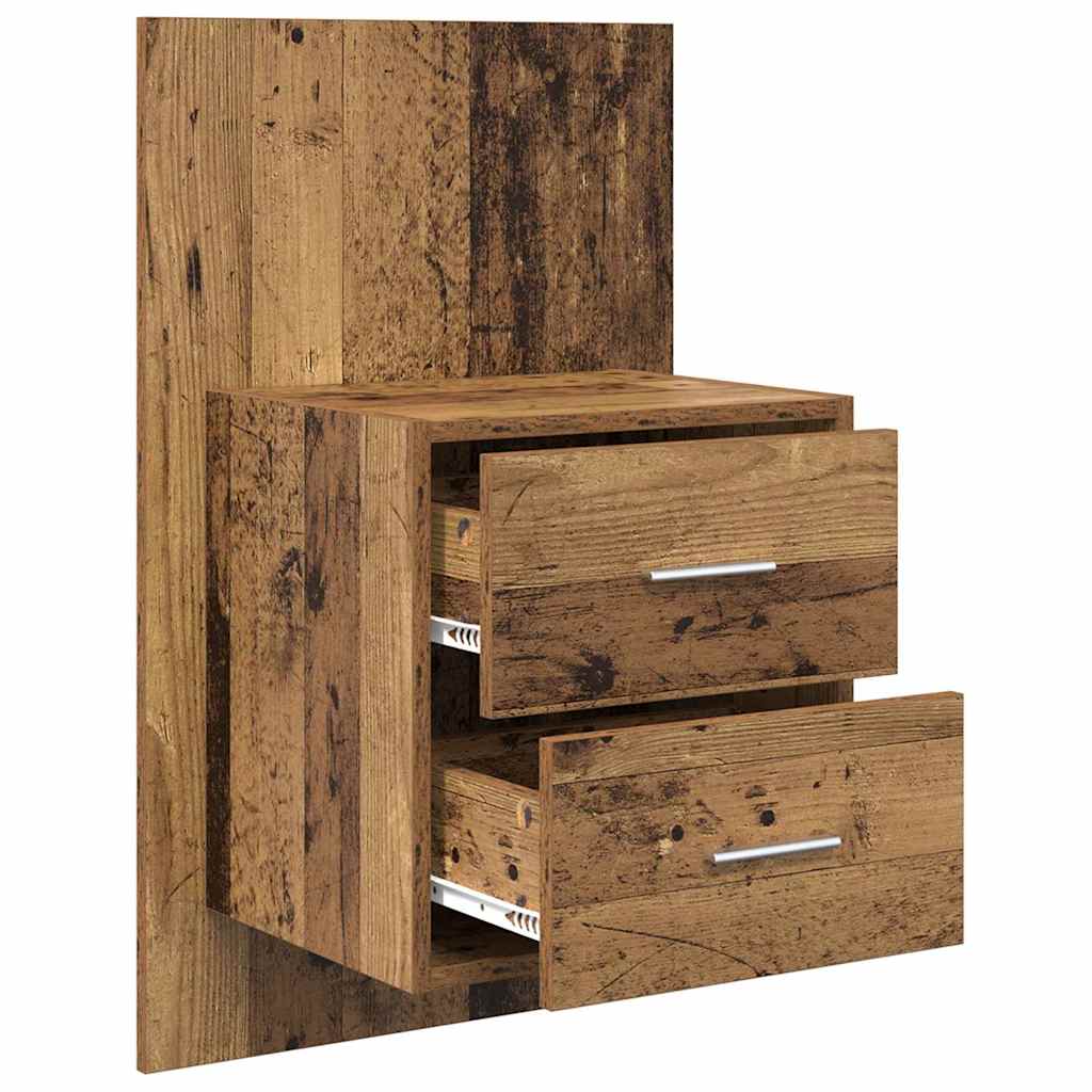 Wall-mounted noćni ormarić 2 pcs Staro drvo 48,5 x 32,5 x 80 cm