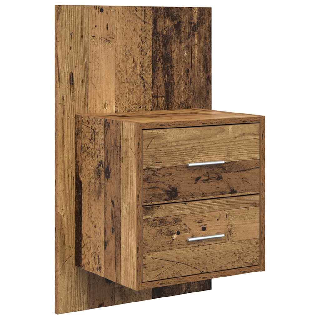 Wall-mounted noćni ormarić 2 pcs Staro drvo 48,5 x 32,5 x 80 cm