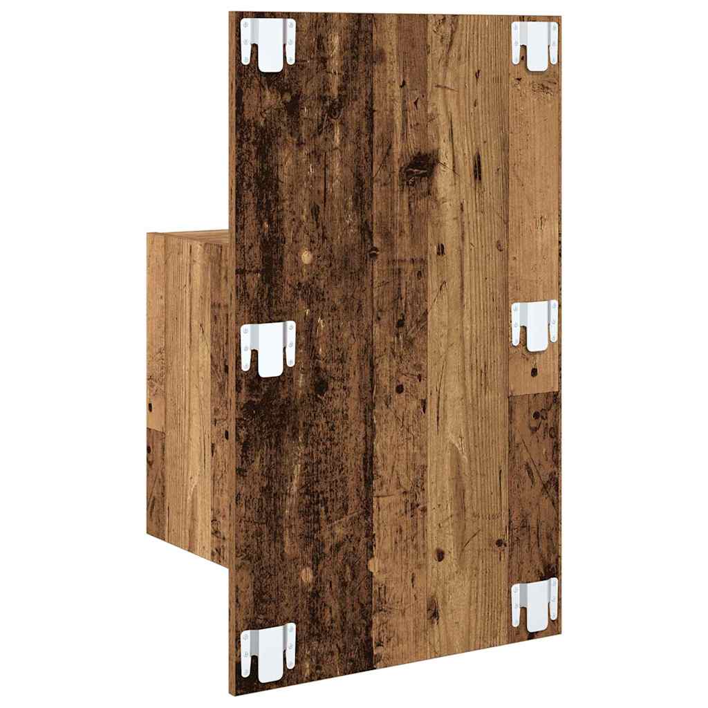 Wall-mounted noćni ormarić 2 pcs Staro drvo 48,5 x 32,5 x 80 cm