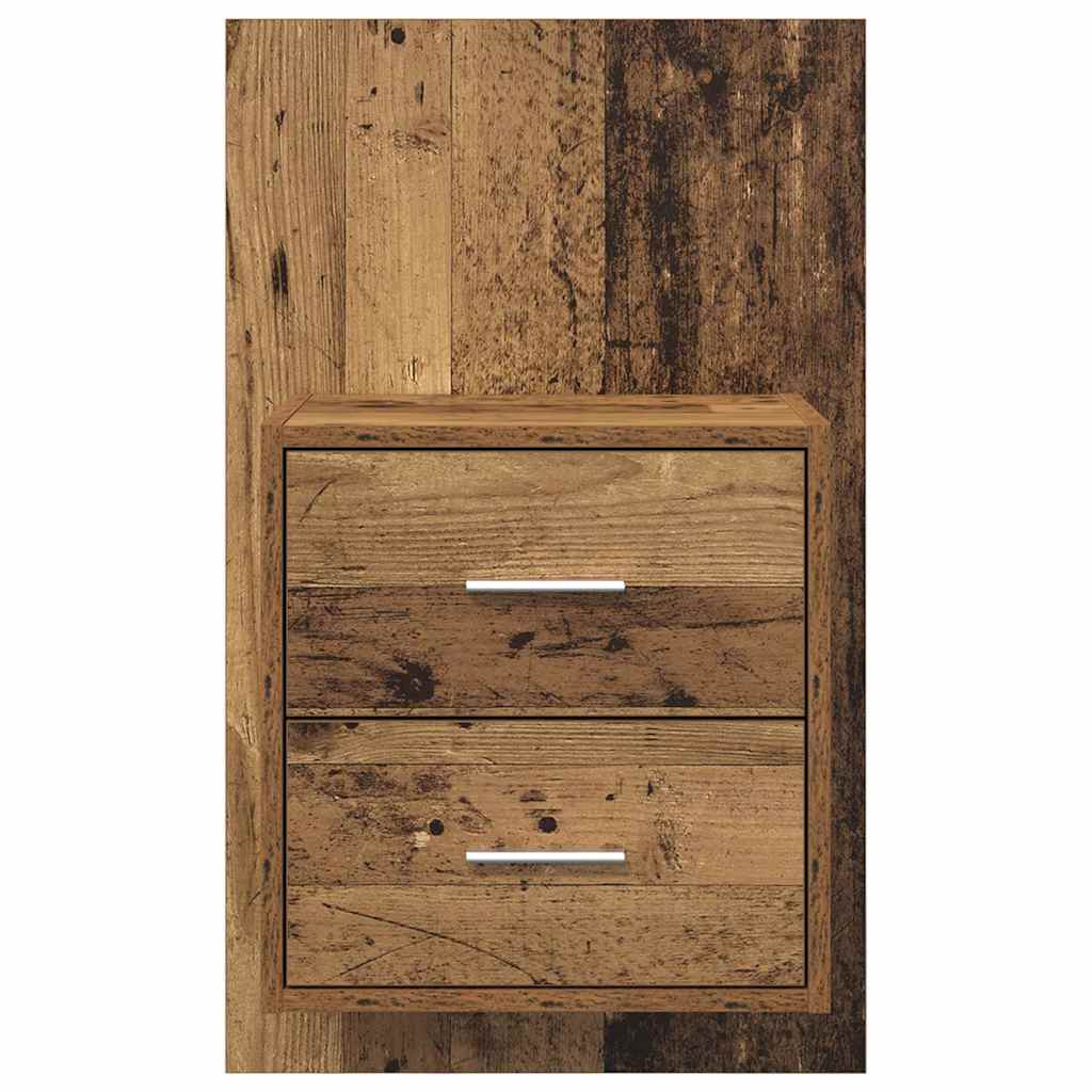 Wall-mounted noćni ormarić 2 pcs Staro drvo 48,5 x 32,5 x 80 cm