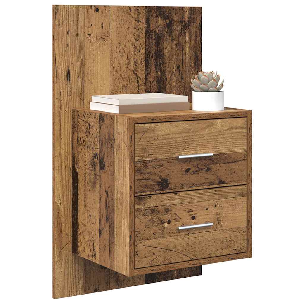 Wall-mounted noćni ormarić 2 pcs Staro drvo 48,5 x 32,5 x 80 cm